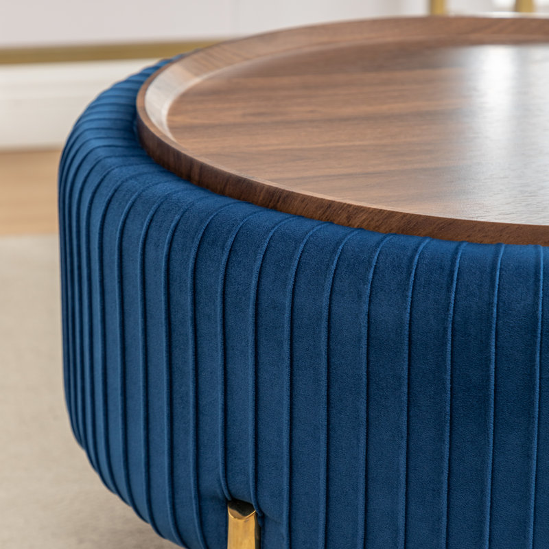 Mercer41 Miajah Upholstered Round Storage Ottoman & Reviews | Wayfair